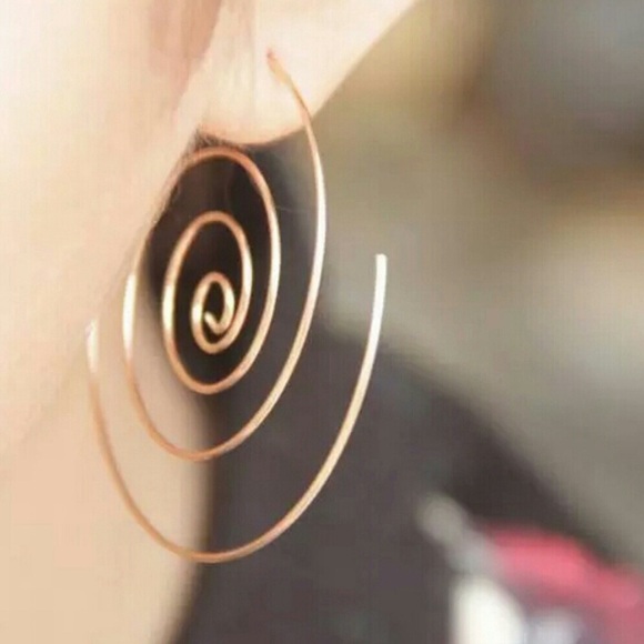 NWT Spiral Round Earrings - Picture 4 of 6